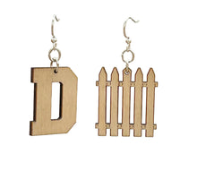 Load image into Gallery viewer, D Fence (Defense) Earrings #1587