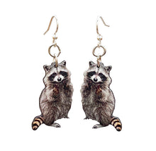 Load image into Gallery viewer, Raccoon Earrings #1727