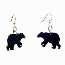 Load image into Gallery viewer, Black Bear Earrings #1734