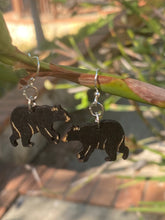 Load image into Gallery viewer, Black Bear Earrings #1734