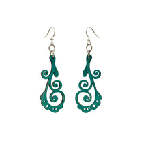 Load image into Gallery viewer, Finned Scroll Earrings #1750