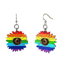 Load image into Gallery viewer, Rainbow Sunflower Earrings #1769