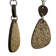 Load image into Gallery viewer, Freckled Rock wood Engraved Earrings #1783