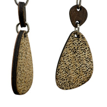 Load image into Gallery viewer, Freckled Rock wood Engraved Earrings #1783