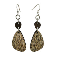 Load image into Gallery viewer, Freckled Rock wood Engraved Earrings #1783