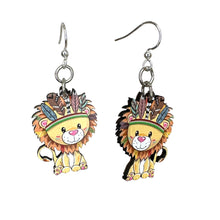 Load image into Gallery viewer, Little Wild Lion Earrings #1785