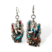Load image into Gallery viewer, Rock On Hands Earrings #1790