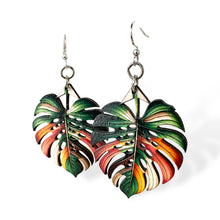 Load image into Gallery viewer, Monstera Leaf Earrings #1792