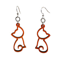 Load image into Gallery viewer, Kitten Outline Earrings #1807