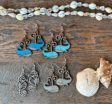 Load image into Gallery viewer, Seahorse Cut Out Earrings # 1817