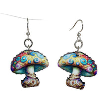 Load image into Gallery viewer, Van Gogh Mushroom Earrings #1814