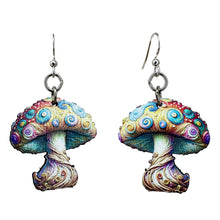 Load image into Gallery viewer, Van Gogh Mushroom Earrings #1814