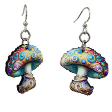 Load image into Gallery viewer, Van Gogh Mushroom Earrings #1814