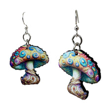 Load image into Gallery viewer, Van Gogh Mushroom Earrings #1814