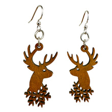 Load image into Gallery viewer, Reindeer Snowflake Earrings #1829