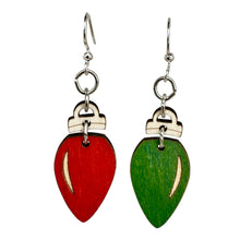 Load image into Gallery viewer, Christmas Light Bulb Earrings #1832