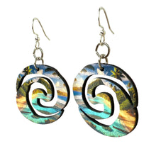 Load image into Gallery viewer, Tropical Island Wood Earrings #1842