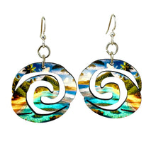 Load image into Gallery viewer, Tropical Island Wood Earrings #1842