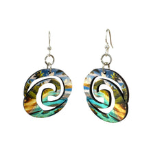 Load image into Gallery viewer, Tropical Island Wood Earrings #1842