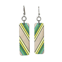 Load image into Gallery viewer, Green Bay Striped Blossom Earrings #190