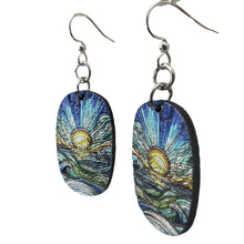 Load image into Gallery viewer, Mosaic Ocean Blossom Earrings #219