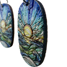 Load image into Gallery viewer, Mosaic Ocean Blossom Earrings #219