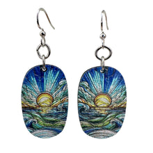 Load image into Gallery viewer, Mosaic Ocean Blossom Earrings #219