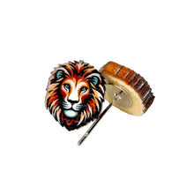 Load image into Gallery viewer, Lion Stud Earrings #3113
