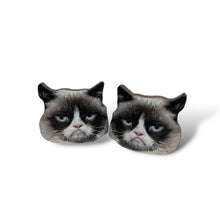 Load image into Gallery viewer, Grumpy Cat Stud Earrings #3114