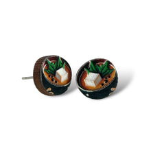 Load image into Gallery viewer, Miso Soup Stud Earrings #3117