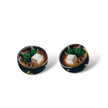 Load image into Gallery viewer, Miso Soup Stud Earrings #3117