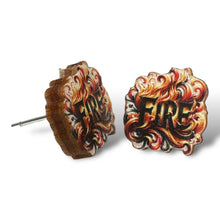 Load image into Gallery viewer, That's Fire Stud Earrings #3119