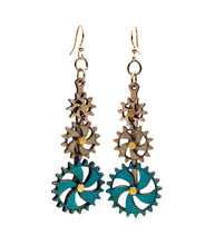 Load image into Gallery viewer, Kinetic Gear Earrings 5009G
