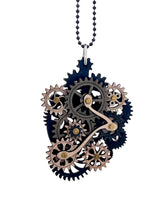 Load image into Gallery viewer, Black and White Gear Pendant 6001G