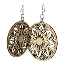 Load image into Gallery viewer, Earth Flower Bamboo Earrings #947