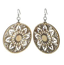 Load image into Gallery viewer, Earth Flower Bamboo Earrings #947