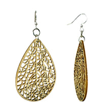 Load image into Gallery viewer, Labyrinth Leaf Bamboo Earrings #949