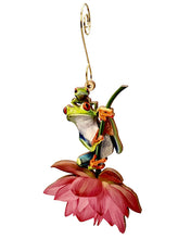 Load image into Gallery viewer, Frogs on a Flower Ornament #9872