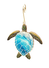 Load image into Gallery viewer, Turtle with Waves Ornament #9882