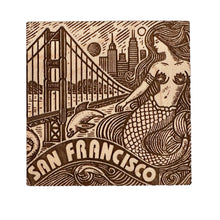 Load image into Gallery viewer, San Francisco Mermaid American Maple Magnet #MM508