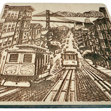 Load image into Gallery viewer, San Francisco Trolley Car Maple Magnet #MM515