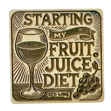 Load image into Gallery viewer, Red Wine Juice Diet Maple Magnet #MM003