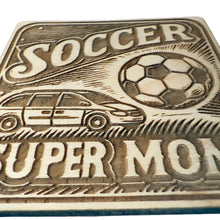 Load image into Gallery viewer, Soccer Super Mom Maple Magnet #MM004