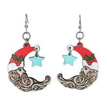 Load image into Gallery viewer, Santa Moon Earrings #1786