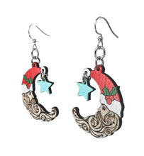 Load image into Gallery viewer, Santa Moon Earrings #1786