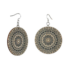 Load image into Gallery viewer, Mandala Bamboo Earrings #950