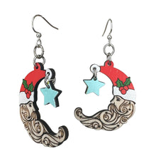 Load image into Gallery viewer, Santa Moon Earrings #1786