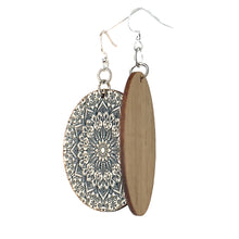 Load image into Gallery viewer, Mandala Bamboo Earrings #950