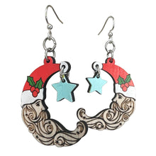 Load image into Gallery viewer, Santa Moon Earrings #1786