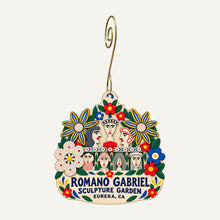 Load image into Gallery viewer, Romano Gabriel Sculpture Garden, Eureka California custom ornament OC1553 with gold hook